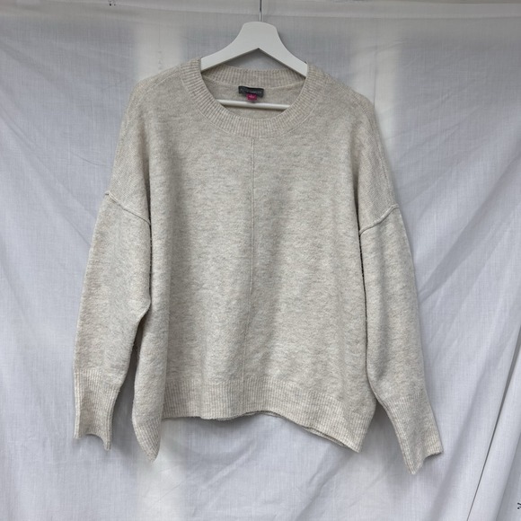 Vince‎ Camuto Womens Sweater Size Large Cozy Fuzzy Pullover, beige, Fall - Picture 1 of 8